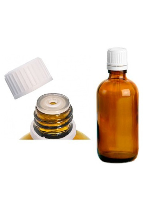 Steklenička 50 ml rjava s kapalko – temno steklo
