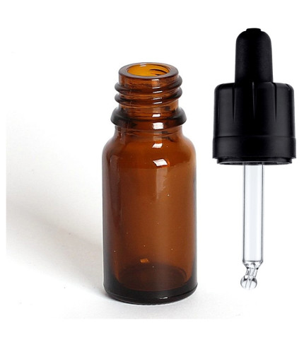 Steklenička 10 ml rjava s pipeto Child Lock – temno steklo