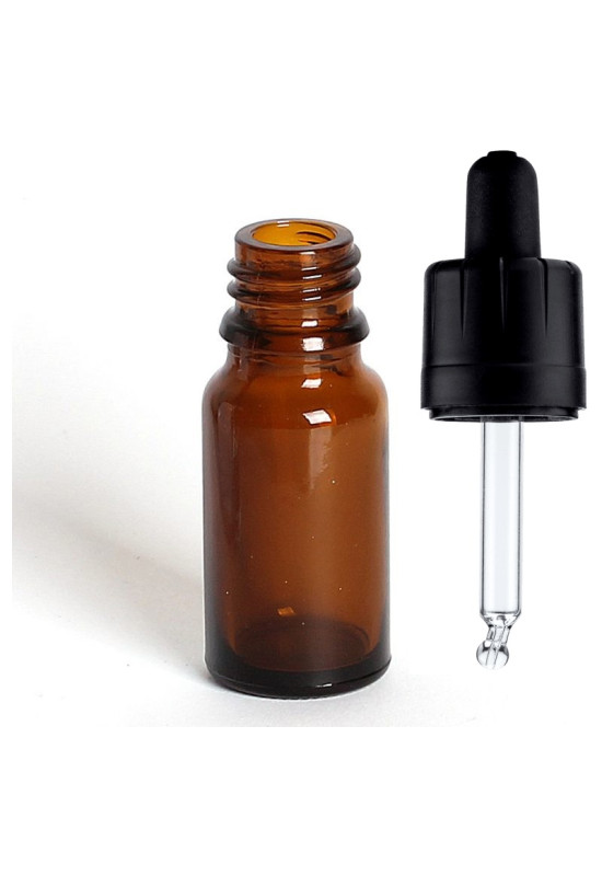 Steklenička 10 ml rjava s pipeto Child Lock – temno steklo