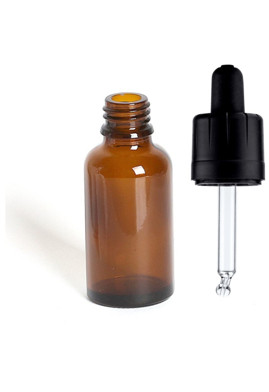 Steklenička 30 ml rjava s pipeto Child Lock – temno steklo