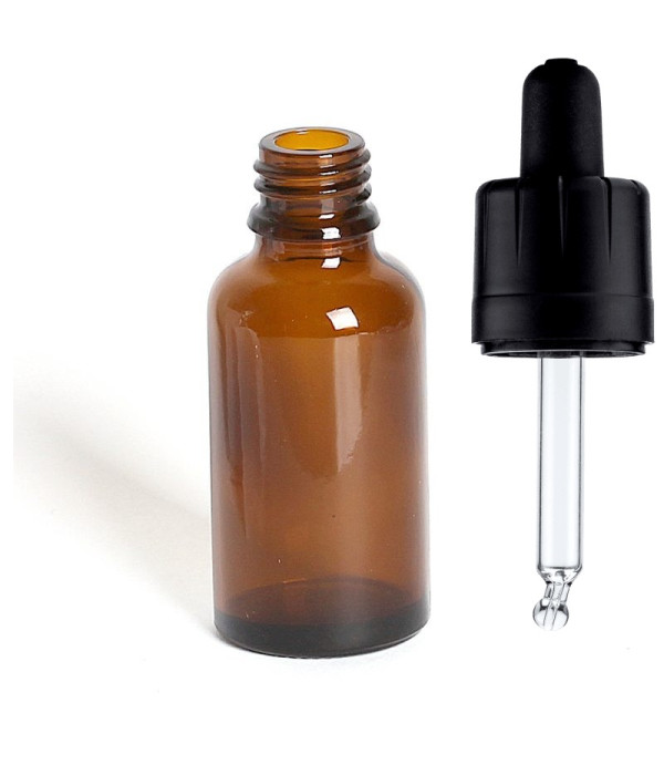 Steklenička 30 ml rjava s pipeto Child Lock – temno steklo