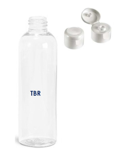 PET plastenka 100 ml prozorna s flip top pokrovčkom – 20/410