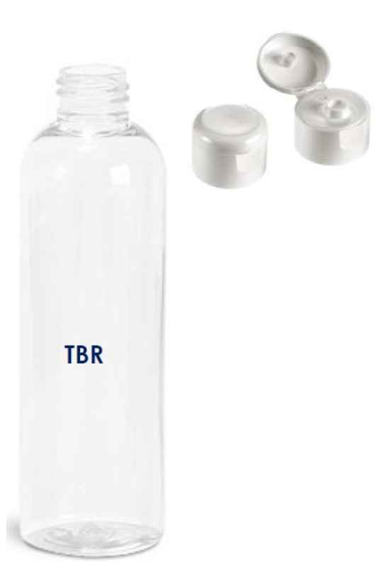 PET plastenka 100 ml prozorna s flip top pokrovčkom – 20/410