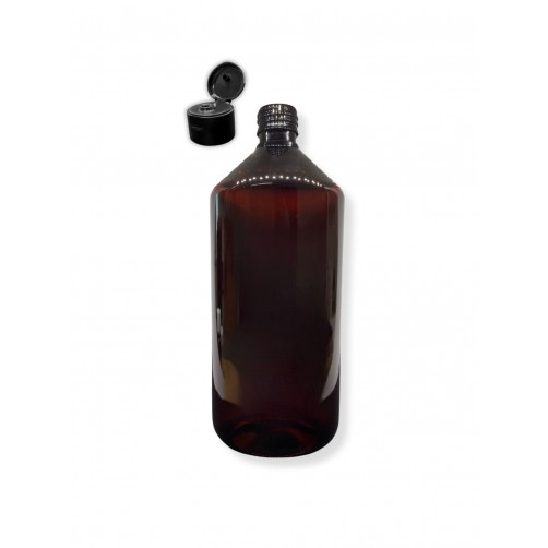 Rjava PET plastenka s flip top pokrovčkom 1000ml