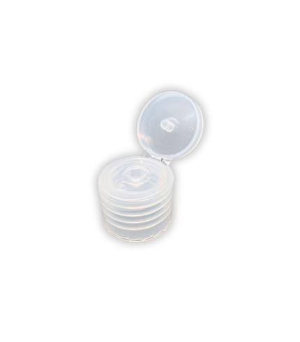 Flip top pokrovček 24/410 transparent – pokrovček za kozmetične plastenke