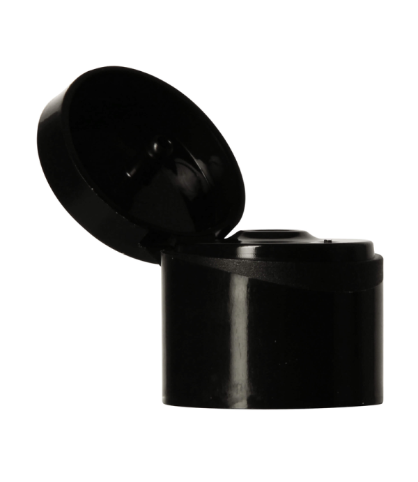 Flip top pokrovček 24/410 črn – pokrovček za kozmetične plastenke
