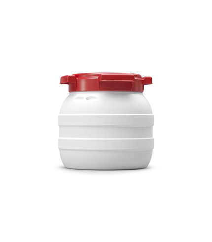 Plastični sod 3,6 L s širokim vratom in navojnim pokrovom