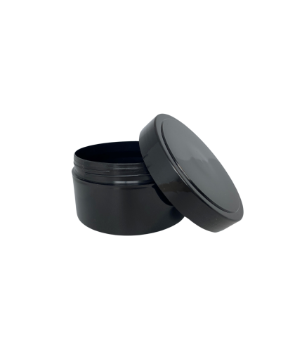 PP lonček 250 ml črn – plastična embalaža s pokrovom in tesnilom