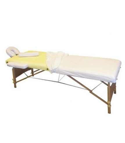 Bombažna rjuha za masažno mizo z luknjo – bela