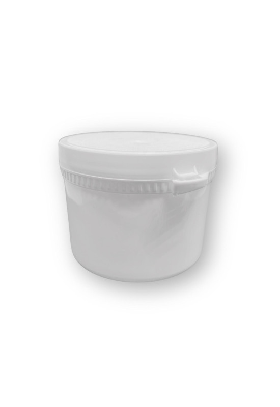 PP lonček 250 ml bel – plastična embalaža z zaskoćnim pokrovom