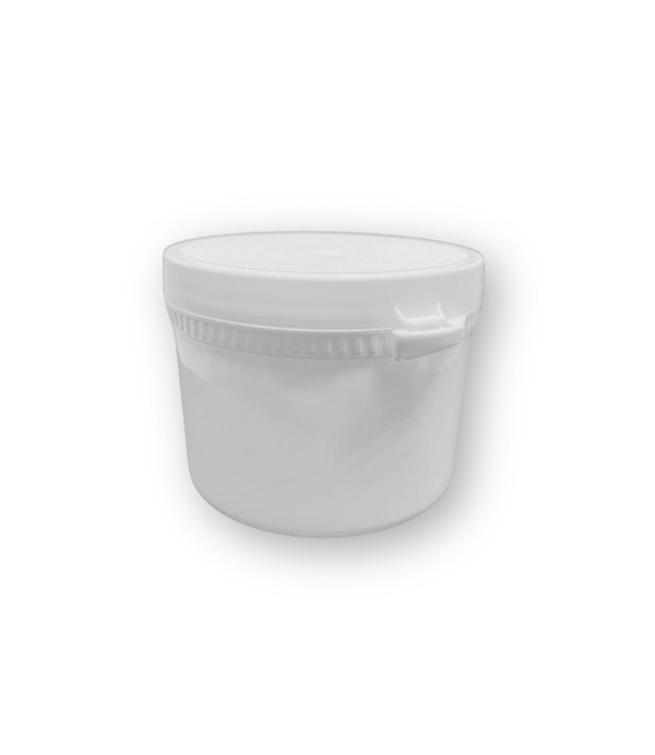 PP lonček 250 ml bel – plastična embalaža z zaskoćnim pokrovom