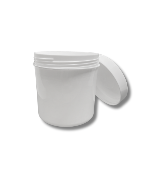 PP lonček 310 ml bel – plastična embalaža s pokrovom