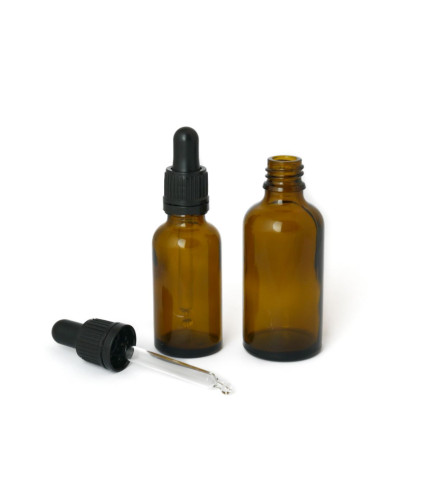 Brown Glass Bottle 30 ml with Pipette