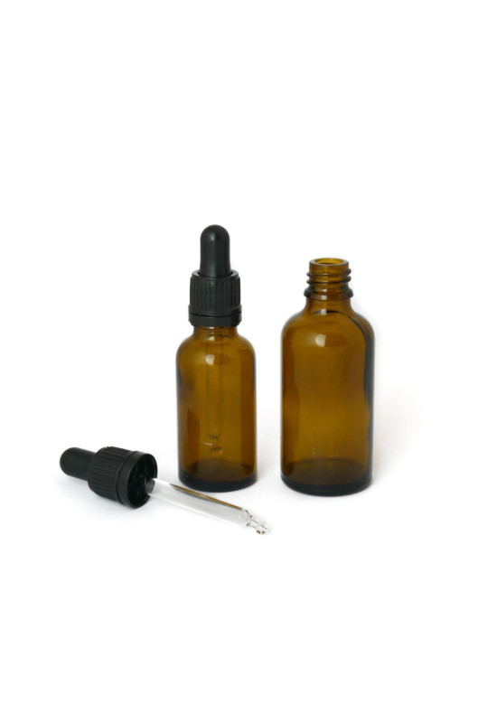 Steklenička 30 ml rjava s pipeto – temno steklo